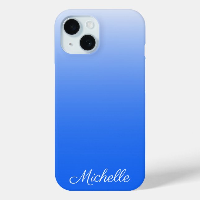 Coques Case-Mate iPhone dégradé personnalisé ombre électrique bleu (Verso)