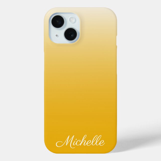Coques Case-Mate iPhone dégradé personnalisé ombre jaune (Verso)