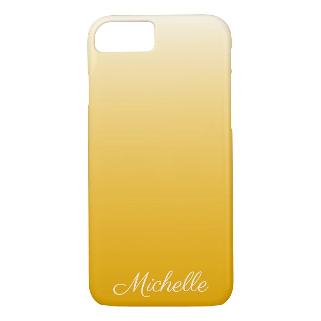 Coques Case-Mate iPhone dégradé personnalisé ombre jaune (Dos)
