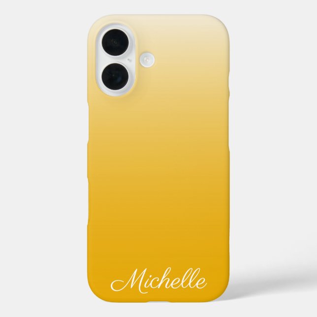Coques Case-Mate iPhone dégradé personnalisé ombre jaune (Verso)