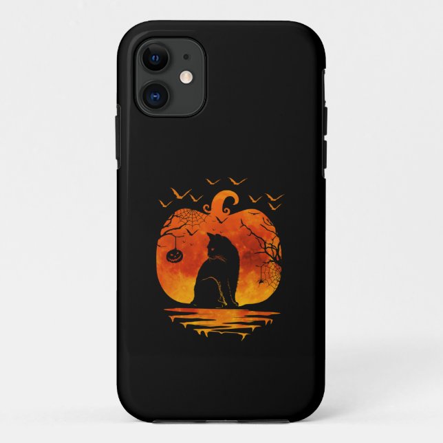 COQUES Case-Mate iPhone DÉGUISEMENT DE HALLOWEEN DE CHAT CITROUILLE AMATEU (Dos)