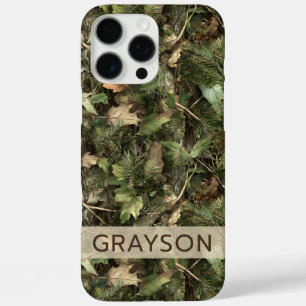 Coque iPhone 16 Pro Max Déguisement Pins et Feuilles Personnalisé