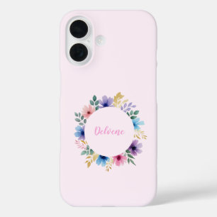 Coque Pour iPhone 16 Délicate couronne florale