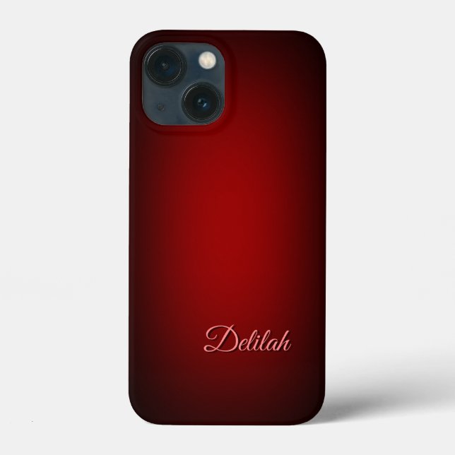 Coques Case-Mate iPhone Delilah Modèle Personnalisé Pour Votre Nom Rouge,  (Verso)