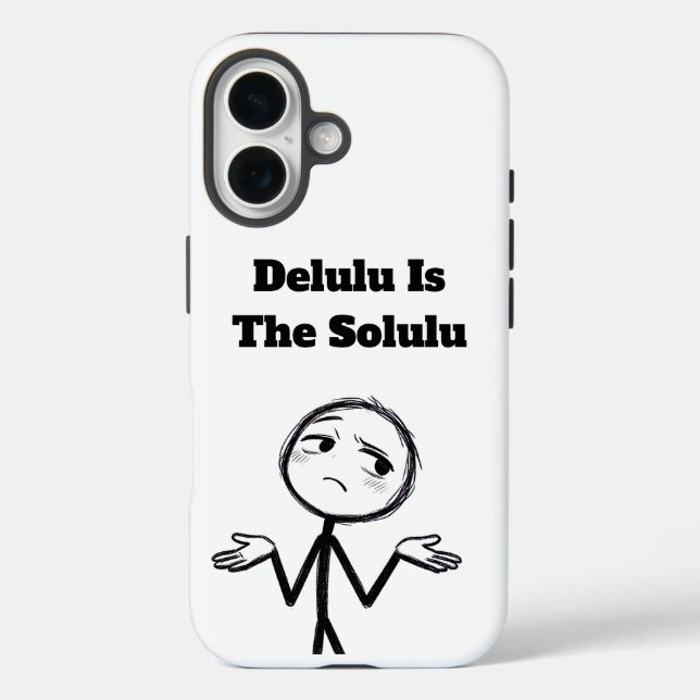 Coques Case-Mate iPhone Delulu est le Solulu Mème drôle (Verso)