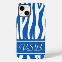 Denim Blue Zebra Imprimer avec monogramme