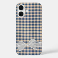 Denim En vichy Avec Bow Blanc