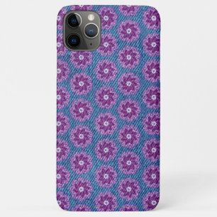 Coque Case-Mate iPhone Denim & fleurs bleu violet graphique