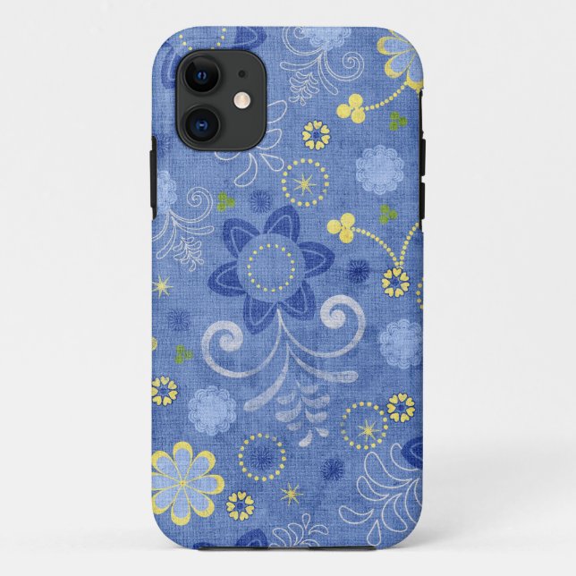 Coques Case-Mate iPhone Denim floral (Dos)