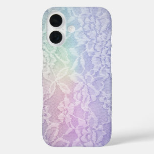 Coque Pour iPhone 16 Dentelle arc-en-ciel