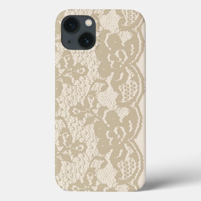 Coques Case-Mate iPhone Dentelle beige (Verso)