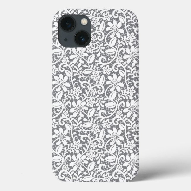 Coques Case-Mate iPhone Dentelle blanche 1 (Verso)