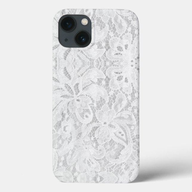 Coques Case-Mate iPhone Dentelle blanche tombante (Verso)