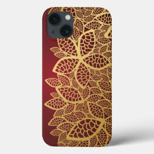 Etui iPhone Case-Mate Dentelle d'or de feuille sur l'arrière - plan