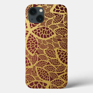 Case-Mate iPhone Case Dentelle d'or de feuille sur l'arrière - plan