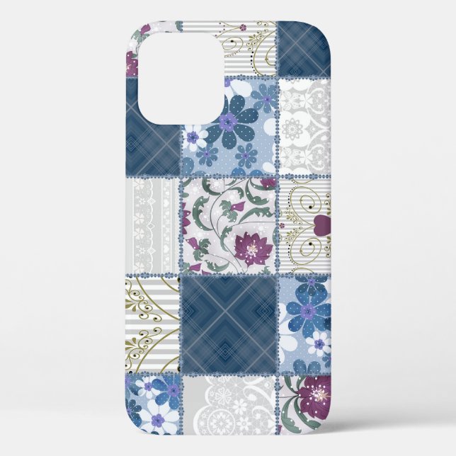 Coques Case-Mate iPhone Dentelle florale : Patchwork Arrière - plan sans c (Verso)