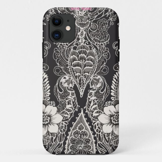 Coques Case-Mate iPhone Dentelle Harmonie Florale Musique (Dos)