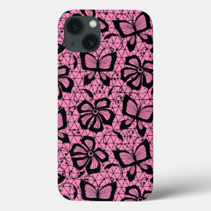 Coques Pour iPhone dentelle motif à papillons