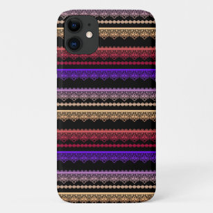 Case-Mate iPhone Case Dentelle multicolore sur noir