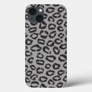 Case-Mate iPhone Case Dentelle nette noire avec le motif de léopard sur