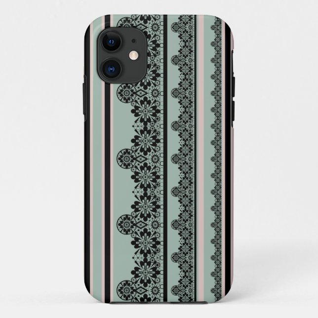 Coques Case-Mate iPhone Dentelle noire, oreiller jetable ouvert (Dos)