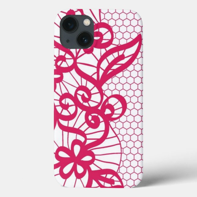 Coques Case-Mate iPhone Dentelle rouge (Verso)
