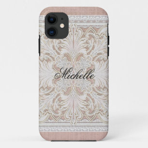 Coque Case-Mate Pour iPhone Dentelle rustique w âge Linge Vintage Pays Éléganc