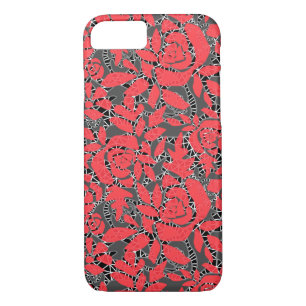 Case-Mate iPhone Case Dentelle sans couture rose romantique rétro vintag