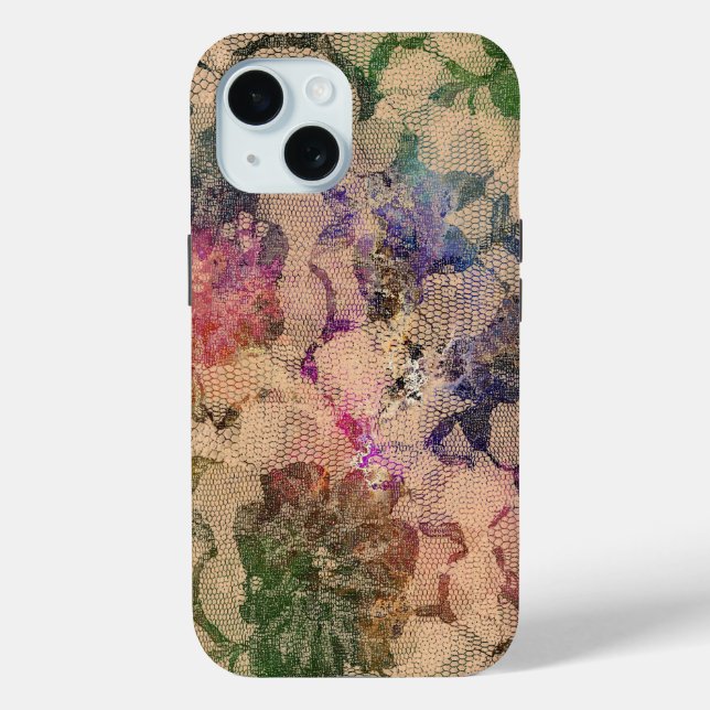 Coques Case-Mate iPhone Dentelles Vertes Et Rouges Roses (Verso)