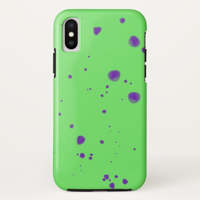 Coques Case-Mate iPhone Déploiements en violet vert néon (Dos)