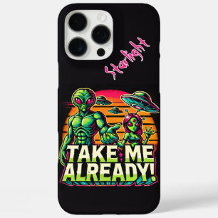 Coque iPhone 16 Pro Max Des Aliens attendent dans le design cosmique !