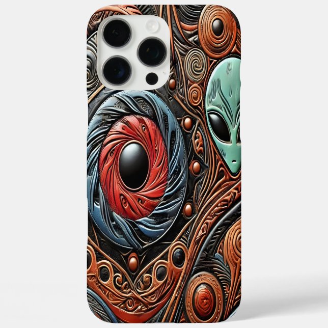 Coques Case-Mate iPhone Des Aliens mystérieux explorent des Motifs cosmiqu (Verso)