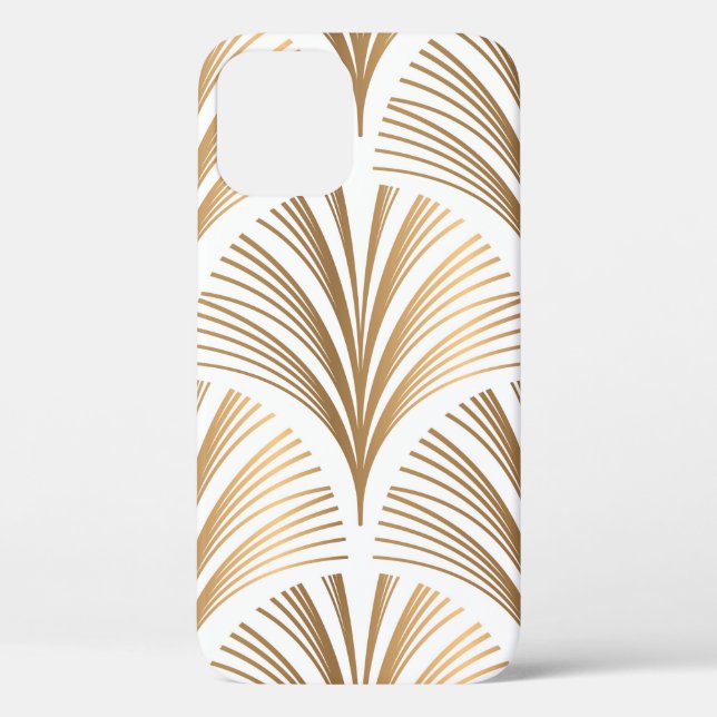 Coques Case-Mate iPhone Des éléments dorés sur un arrière - plan blanc. Ma (Verso)