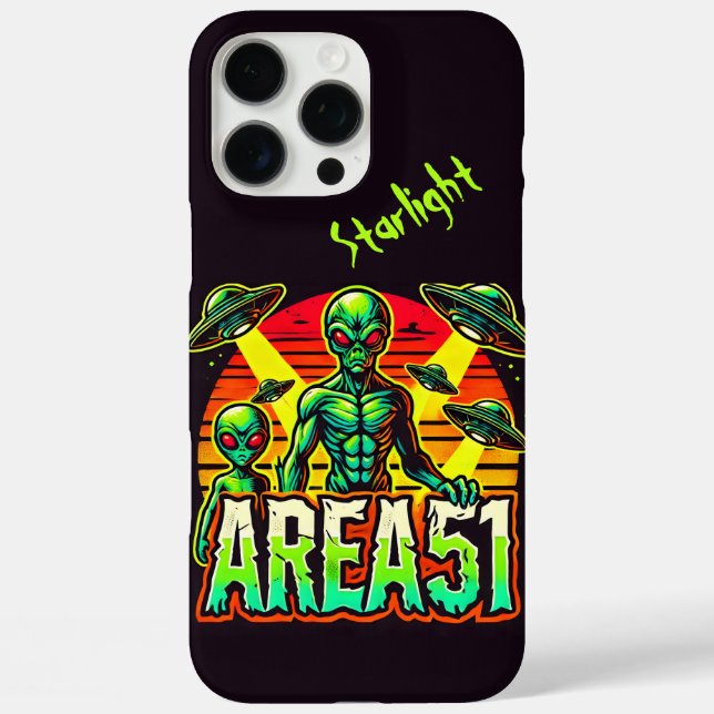 Coques Case-Mate iPhone Des figures Aliens émergent près de la zone 51 (Verso)