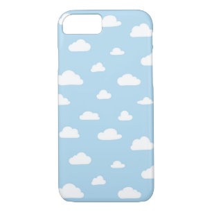 Coque iPhone 7 Des nuages de caricatures blanches sur le Motif Ar