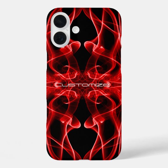 Coques Case-Mate iPhone Des panaches de fumée rouge sur le noir (Verso)