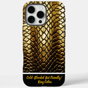 Coque iPhone 16 Pro Max Des peaux de serpent doré à la lumière naturelle