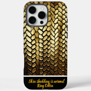 Coque iPhone 16 Pro Max Des peaux de serpent doré brillent au soleil chaud