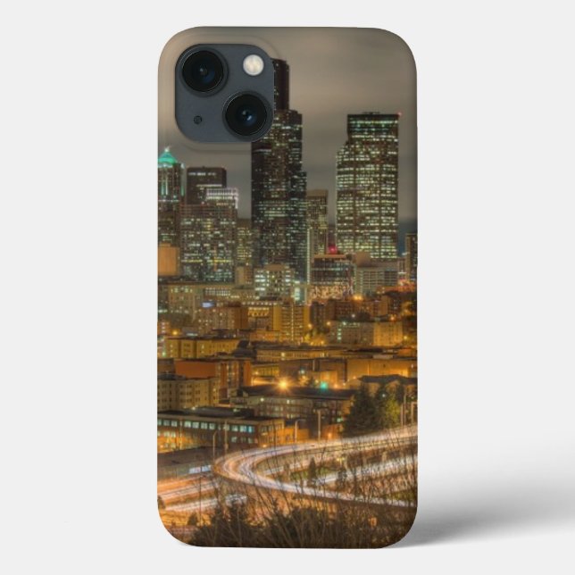 Coques Case-Mate iPhone Des traînées légères de voitures la nuit (Verso)