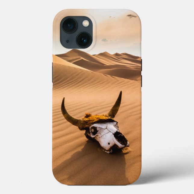 Coques Case-Mate iPhone Deserts | Cow Skull Rippled Sand Dunes (Verso)