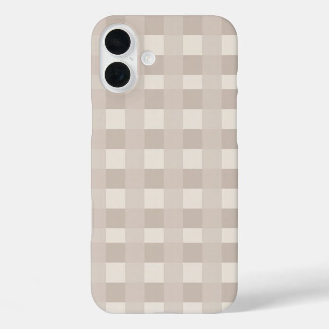 Coques Case-Mate iPhone Design à carreaux minimal beige (Verso)