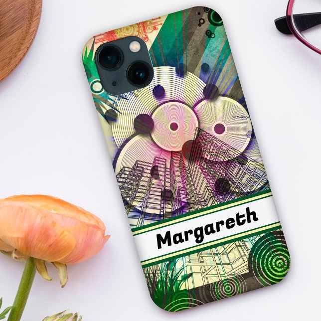 Coques Case-Mate iPhone Design abstrait vert urbain personnalisé (Créateur téléchargé)