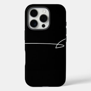 Coque iPhone 16 Pro Design artistique en noir et blanc