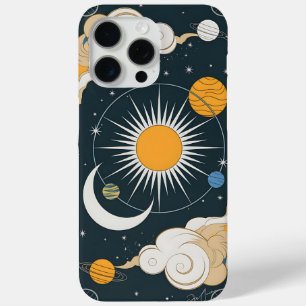 Coque Case-Mate iPhone Design céleste - Soleil mystique, Lune et Planètes