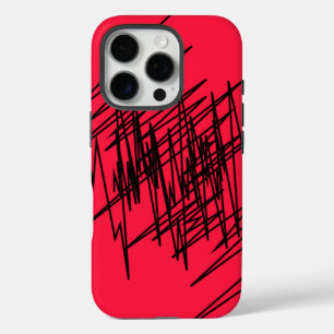 Coque iPhone 16 Pro Design chic sur rouge