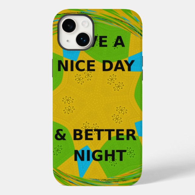 Coques Case-Mate iPhone Design circulaire "Bonne journée et meilleure nuit (Verso)