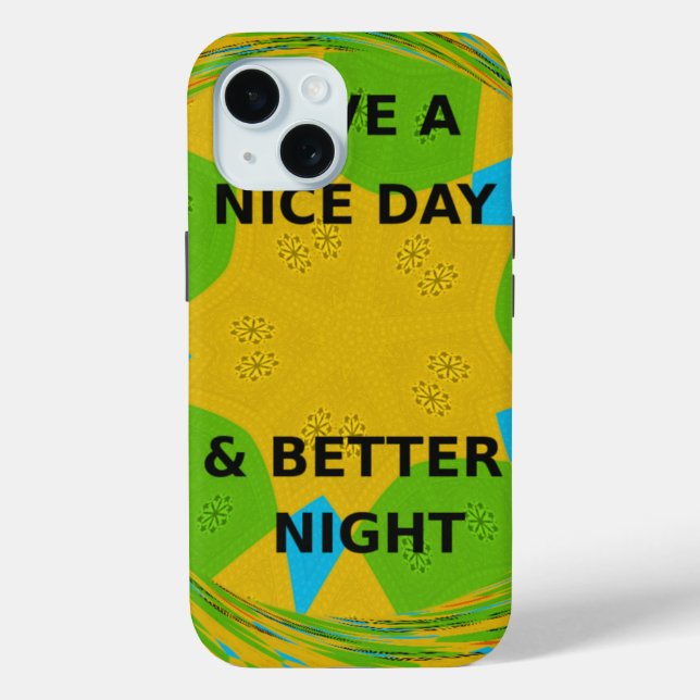 Coques Case-Mate iPhone Design circulaire "Bonne journée et meilleure nuit (Verso)
