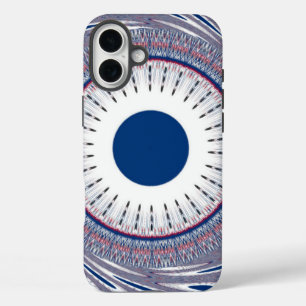 Coque Pour iPhone 16 Plus Design d'art abstrait bleu chic