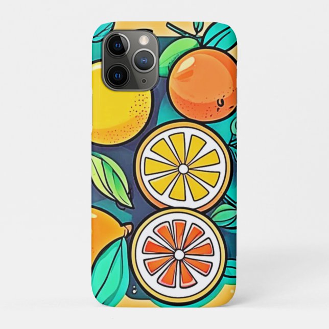 Coques Case-Mate iPhone Design d'art fruitier Citrus (Dos)