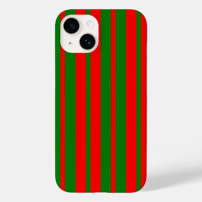 Coques Case-Mate iPhone Design de bandes rouge et verte (Verso)